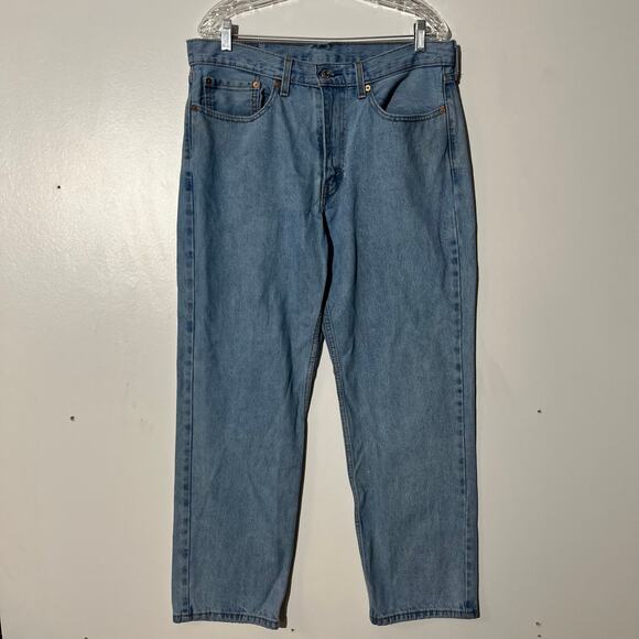 Levis 550 Straight Leg Relaxed Fit Blue Denim Jeans Men's Size 34x30 - Picture 1 of 5